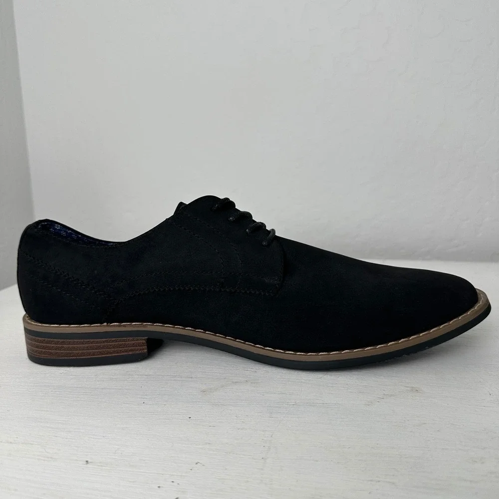 Perry Ellis Dress Shoes Mens 10W Jackson 2 Wide Black Ultra Foam Portfolio